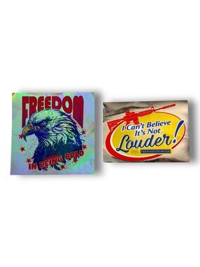 Club Grunt Style Holographic Eagle & Louder Sticker Set